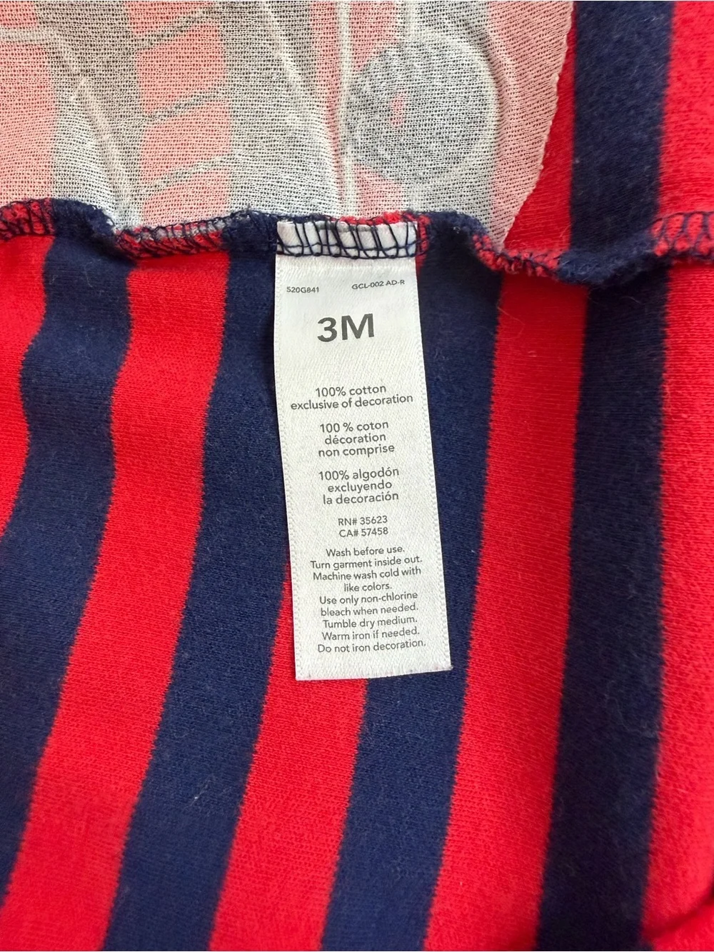 Carter's Red and Navy Striped Construction Appliqué Footed One-Piece